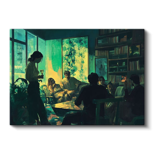 Jeremy Mann - Akşam Buluşması Kanvas Tablo