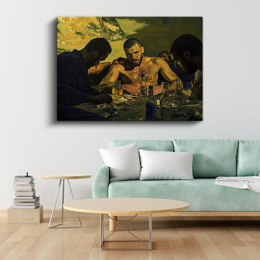 Michaël Borremans - Poker Gecesi Kanvas Tablo