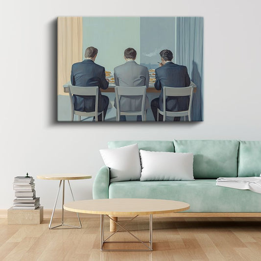 Midjourney - Üç Adam Kanvas Tablo