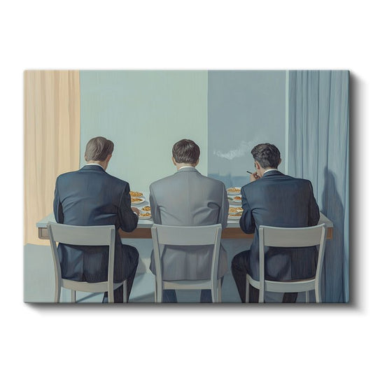 Midjourney - Üç Adam Kanvas Tablo