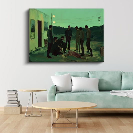 Midjourney - Gece Buluşması Kanvas Tablo