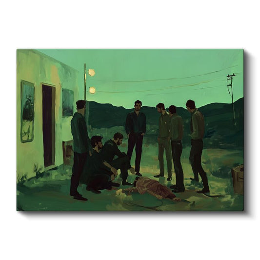 Midjourney - Gece Buluşması Kanvas Tablo