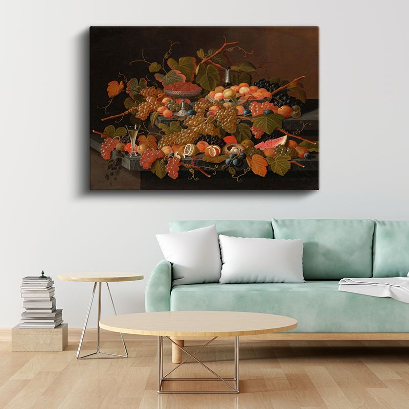Johann Wilhelm Preyer - Zengin Meyve Kompozisyonu Kanvas Tablo
