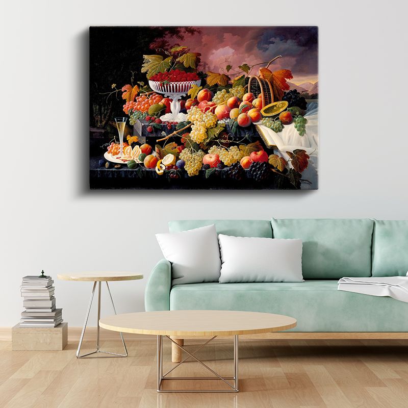 Frans Snyders - Dramatik Manzaralı Meyve Şöleni Kanvas Tablo