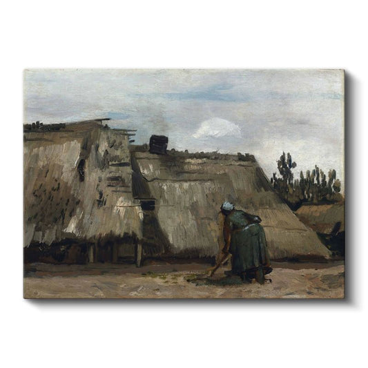 Vincent van Gogh - Saman Çatılı Kulübe Kanvas Tablo