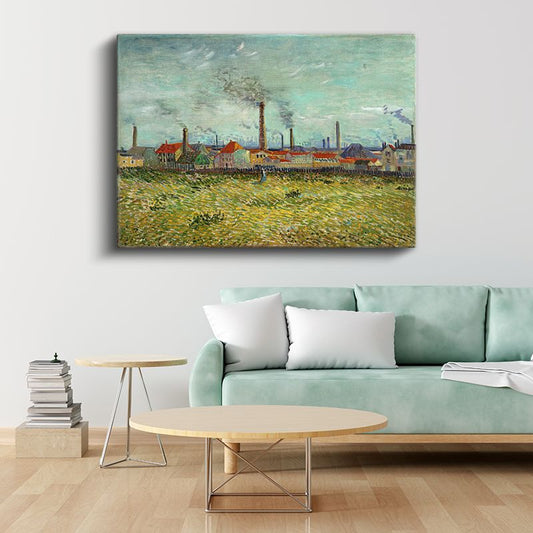 Vincent van Gogh - Fabrikalar Manzarası Kanvas Tablo