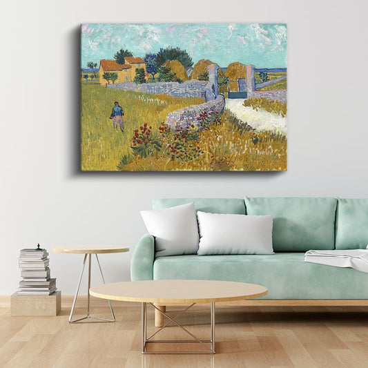 Vincent van Gogh - Arles'teki Çiftlik Evi Kanvas Tablo