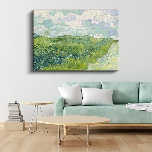 Vincent van Gogh - Yeşil Buğday Tarlaları Kanvas Tablo