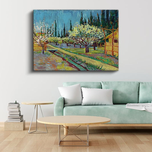 Vincent van Gogh - Çiçek Açan Meyve Bahçesi Kanvas Tablo