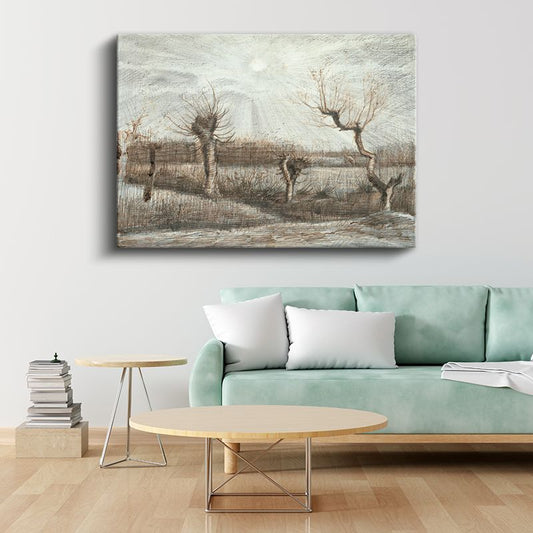 Vincent van Gogh - Kış Manzarası Kanvas Tablo