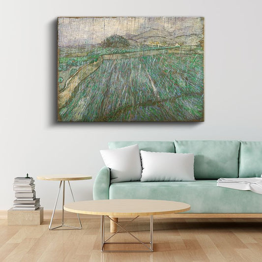 Vincent van Gogh - Yağmurlu Manzara Kanvas Tablo