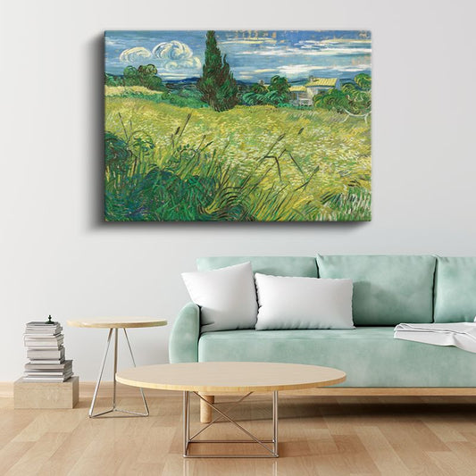 Vincent van Gogh - Servi Ağacı ve Buğday Tarlası Kanvas Tablo