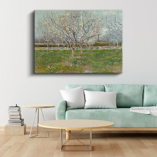 Vincent van Gogh - Çiçek Açan Meyve Ağaçları Kanvas Tablo