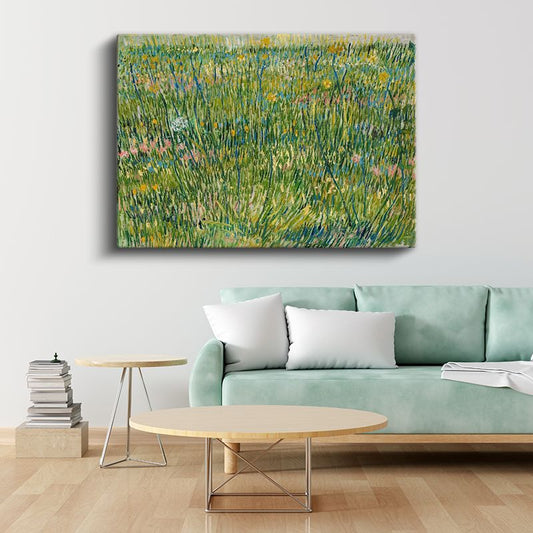 Vincent van Gogh - Çiçekli Çayır Kanvas Tablo