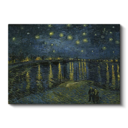 Vincent van Gogh - Rhône Üzerinde Yıldızlı Gece Kanvas Tablo