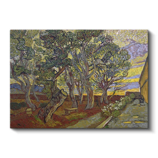 Vincent van Gogh - Hastane Bahçesindeki Ağaçlar Kanvas Tablo