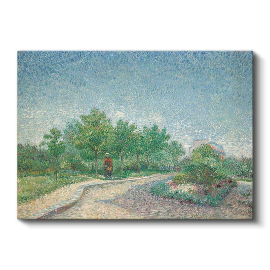 Vincent van Gogh - Ağaçlı Yol ve Figür Kanvas Tablo
