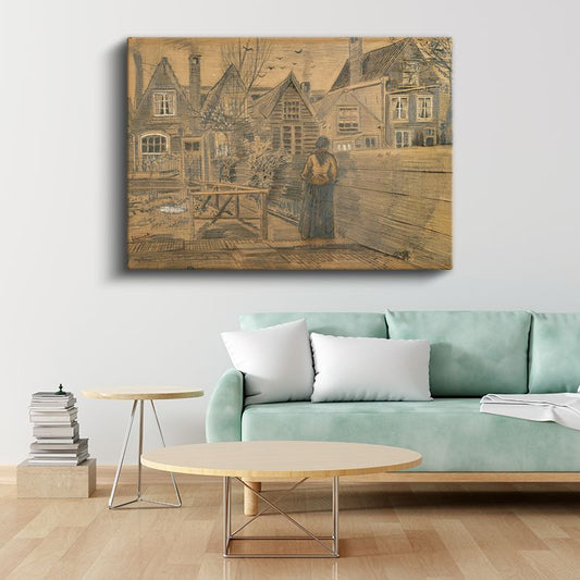 Vincent van Gogh - Antwerp'te Eski Evlerin Arka Bahçeleri Kanvas Tablo