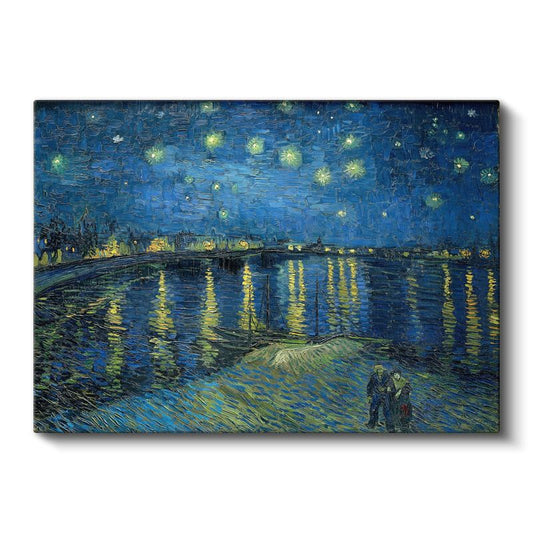 Vincent van Gogh - Rhône Üzerinde Yıldızlı Gece Kanvas Tablo
