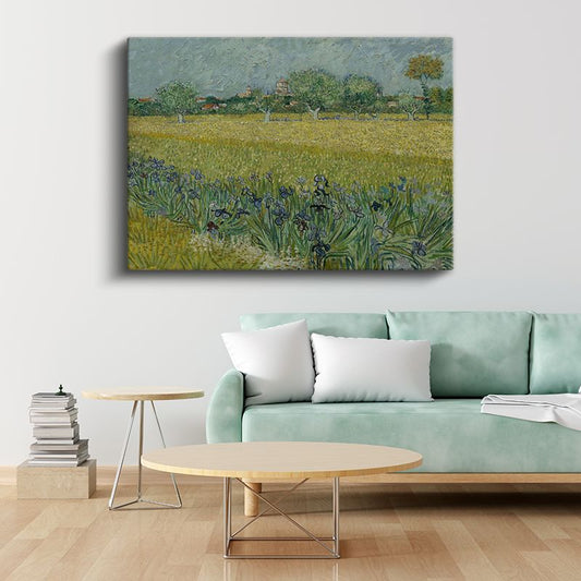 Vincent van Gogh - Süsenli Buğday Tarlası Kanvas Tablo