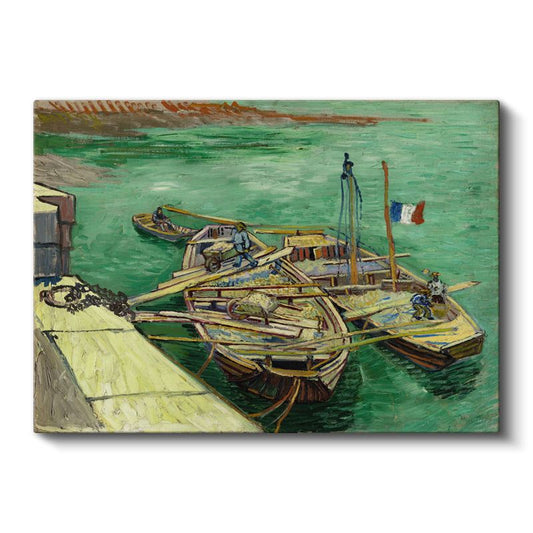Vincent van Gogh - Rhône Nehri Üzerinde Tekneler Kanvas Tablo