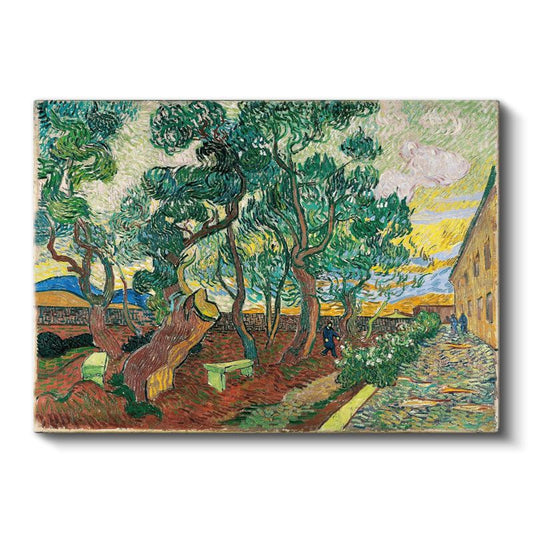 Vincent van Gogh - Hastane Bahçesi Kanvas Tablo