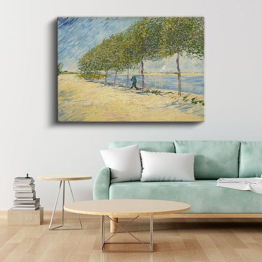 Vincent van Gogh - Seine Nehri Kıyısında Kanvas Tablo