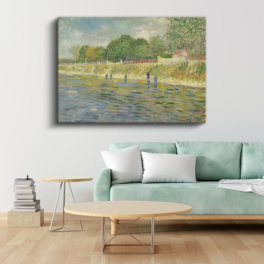 Vincent van Gogh - Seine Nehri Kıyısında Balıkçılar Kanvas Tablo