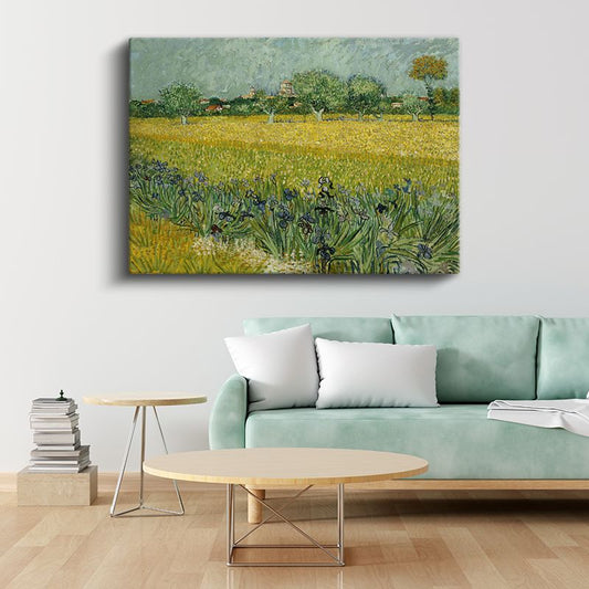 Vincent van Gogh - Arles Yakınlarında Süsenli Tarla Kanvas Tablo