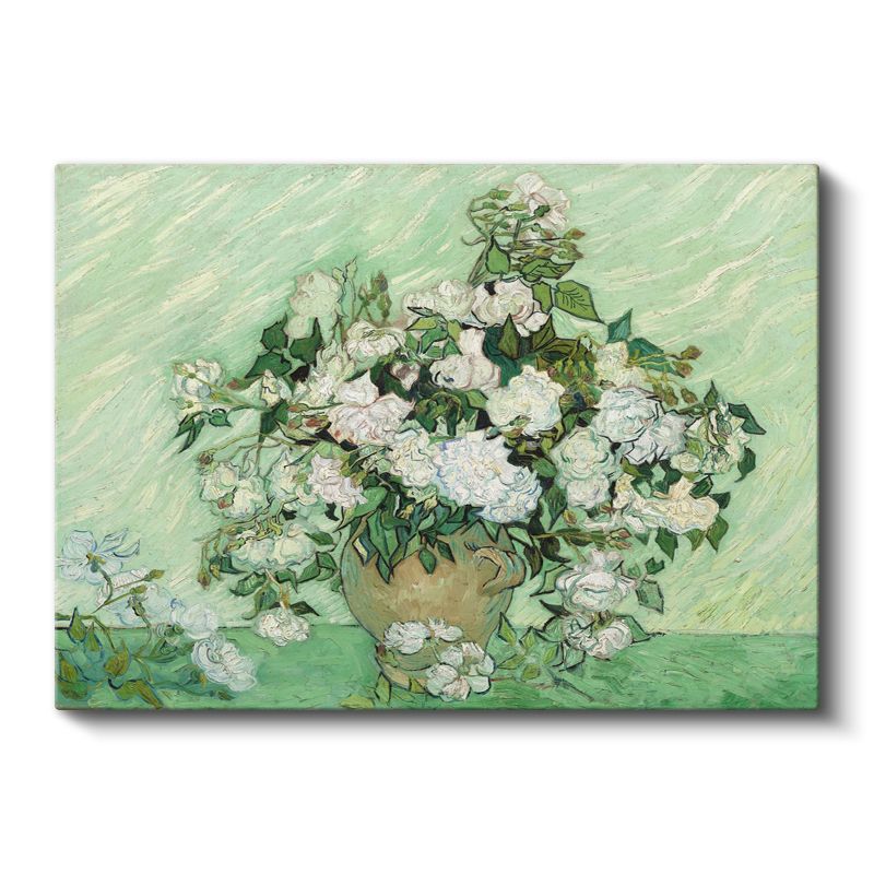 Vincent Van Gogh - Vazoda Beyaz Güller Kanvas Tablo