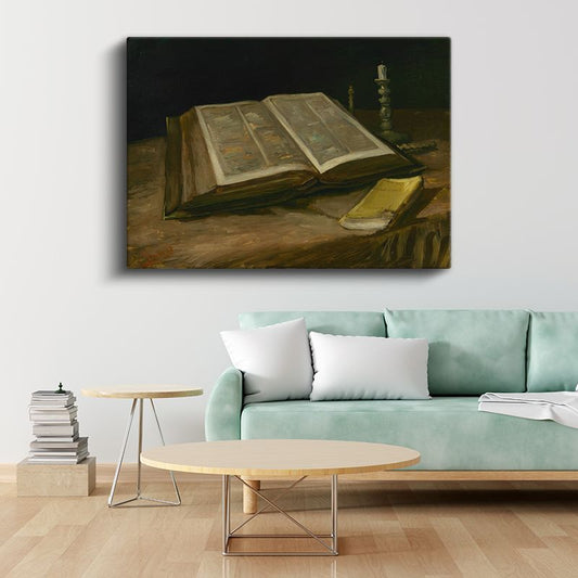 Vincent Van Gogh - Açık Kitap Kanvas Tablo