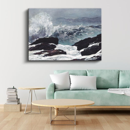 Winslow Homer - Kayalık Sahil Kanvas Tablo