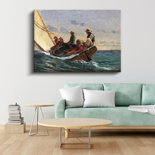 Winslow Homer - Yelkenli Tekne Kanvas Tablo
