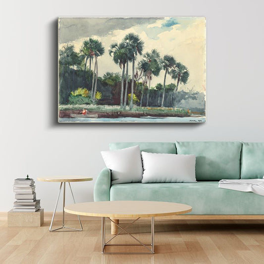 Winslow Homer - Palm Trees Florida Kanvas Tablo