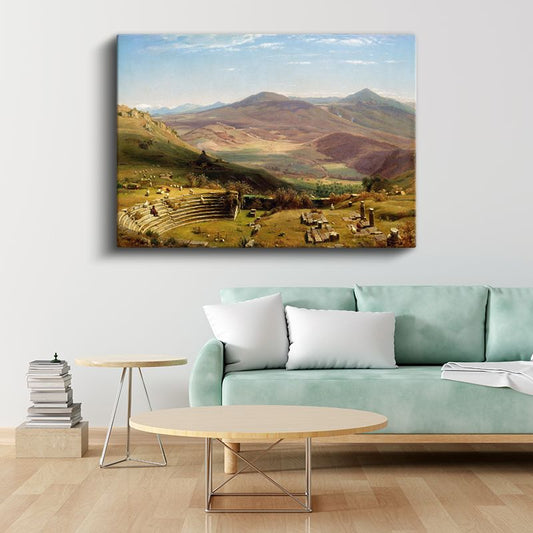 Thomas Cole - Antik Tiyatro Manzarası Kanvas Tablo