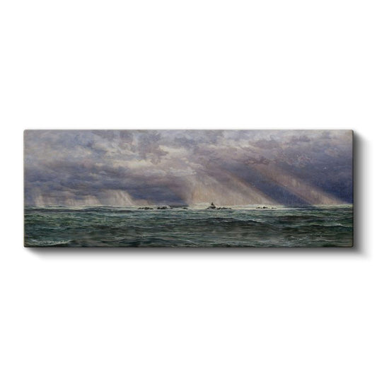 John Frederick Kensett - Denizde Fırtına Kanvas Tablo