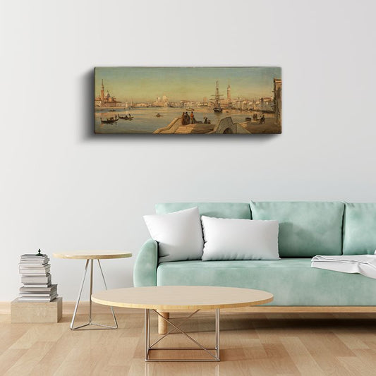 Canaletto - Venedik Lagünü Manzarası Kanvas Tablo