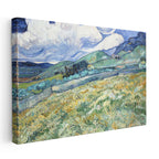 Yatay Kanvas Tablo Vincent van Gogh Tepe ve Alan Manzarası Ressam Tablosu Duvar Dekoru