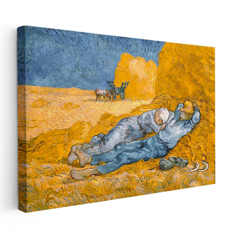 Yatay Kanvas Tablo Vincent van Gogh Samanlıkta Uyuyanlar Ressam Tablosu Duvar Dekoru