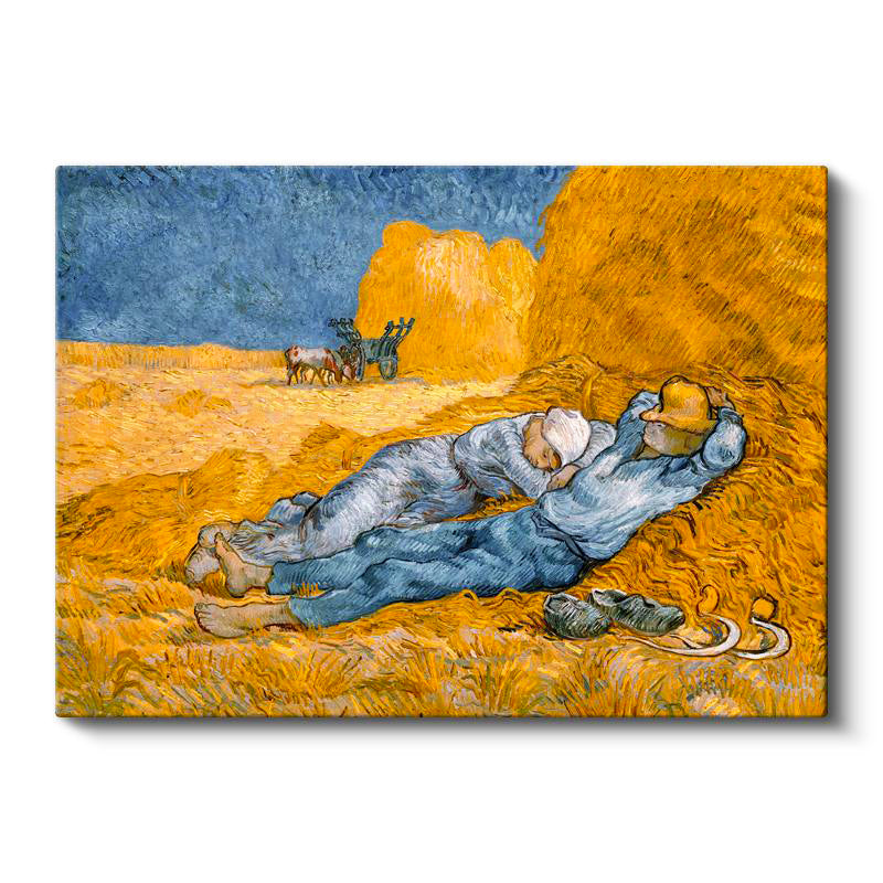 Yatay Kanvas Tablo Vincent van Gogh Samanlıkta Uyuyanlar Ressam Tablosu Duvar Dekoru