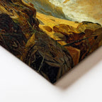 Yatay Kanvas Tablo C.D. Friedrich Batık Gemi Fırtınalı Deniz Kayalık Ressam Tablosu Ev Ofis Dekoru