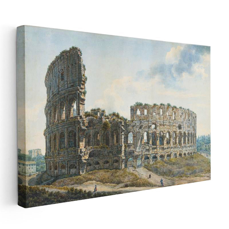 Yatay Kanvas Tablo A.L.R. Ducros Colosseum Kalıntıları Roma Harabesi Ressam Tablosu Ev Ofis Dekoru