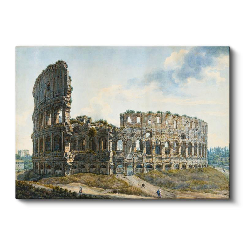 Yatay Kanvas Tablo A.L.R. Ducros Colosseum Kalıntıları Roma Harabesi Ressam Tablosu Ev Ofis Dekoru