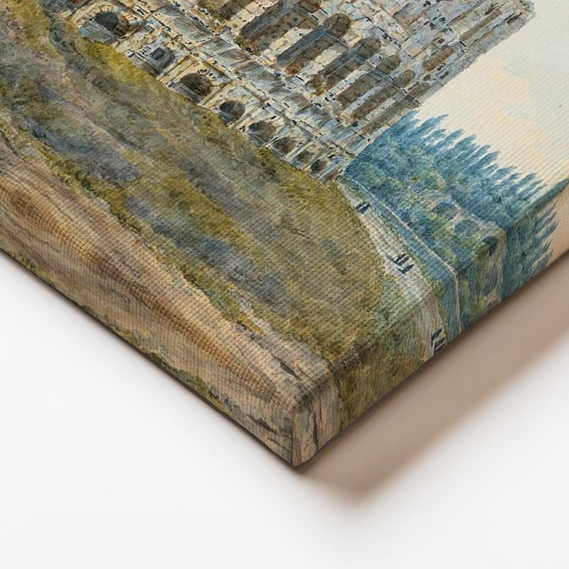 Yatay Kanvas Tablo A.L.R. Ducros Colosseum Kalıntıları Roma Harabesi Ressam Tablosu Ev Ofis Dekoru