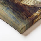 Yatay Kanvas Tablo William Callow Dresden Köprüsü Nehir Manzarası Ressam Tablosu Duvar Dekoru