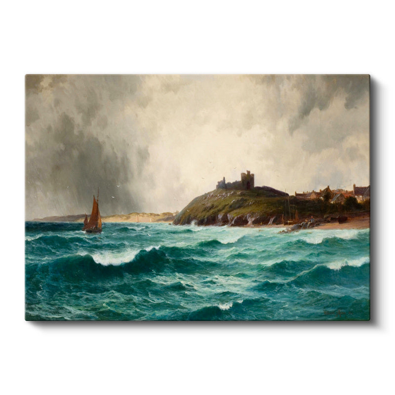 Yatay Kanvas Tablo Joseph Turner Kıyı Kalesi Fırtınalı Deniz Manzarası Ressam Tablosu Ev Ofis Dekoru