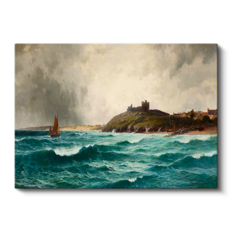 Yatay Kanvas Tablo Joseph Turner Kıyı Kalesi Fırtınalı Deniz Manzarası Ressam Tablosu Ev Ofis Dekoru