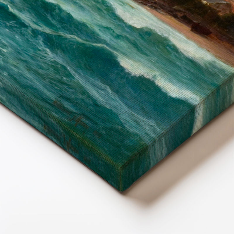 Yatay Kanvas Tablo Joseph Turner Kıyı Kalesi Fırtınalı Deniz Manzarası Ressam Tablosu Ev Ofis Dekoru