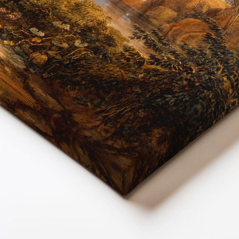 Yatay Kanvas Tablo John Martin Kartaca Şehri Manzarası Deniz ve Figür Ressam Tablosu Duvar Dekoru