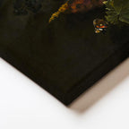 Yatay Kanvas Tablo Jan van Huysum Meyve ve Çiçek Garlandı Mavi Kurdele Ressam Tablosu Ev Ofis Dekoru